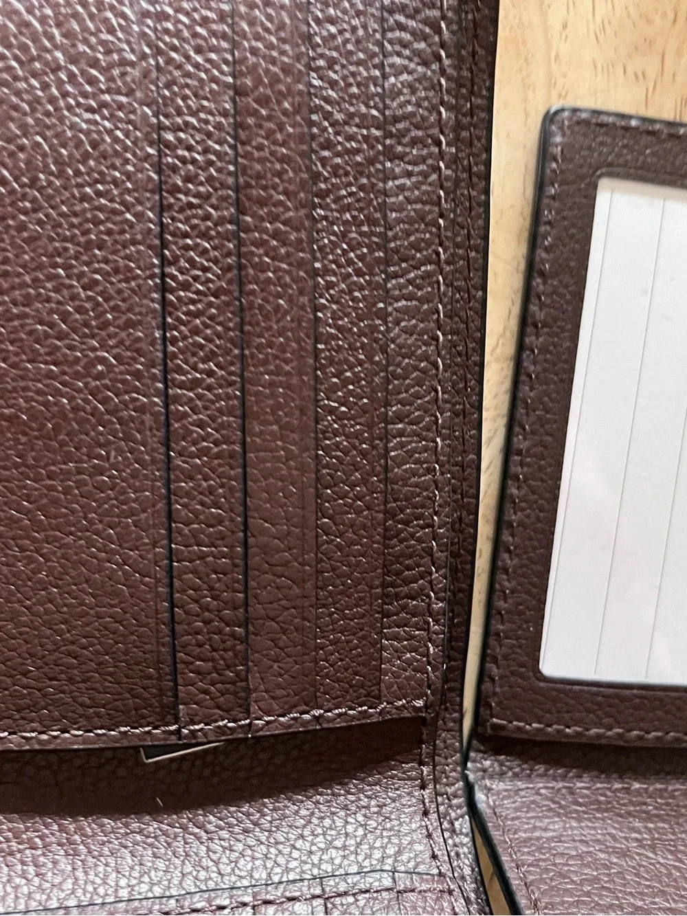 Coach Men's Pebbled Leather Bifold Wallet in Dark Brown